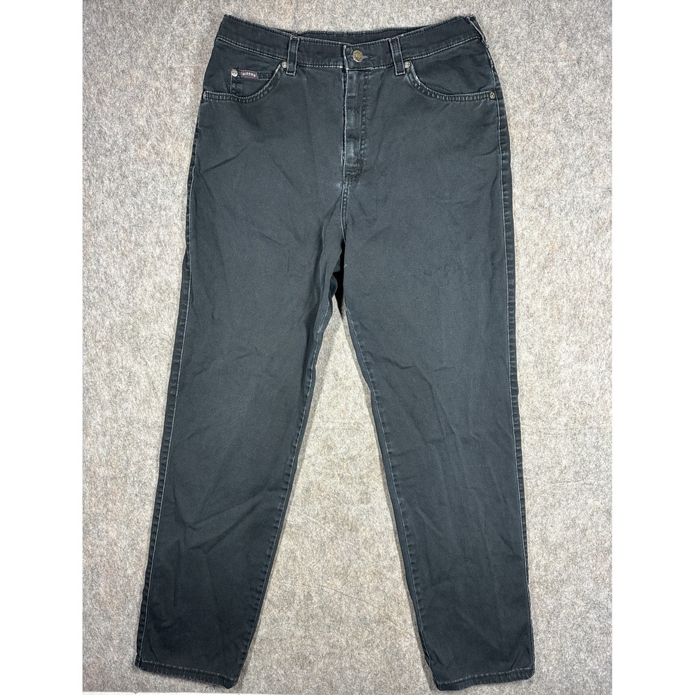 Vintage Riders Jeans Mens 32x30 Black Gray Faded Straight Leg Workwear